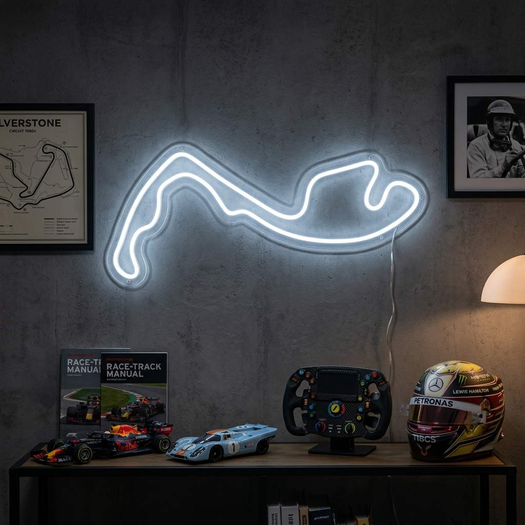 "Monaco F1 Strecke" Neonschrift