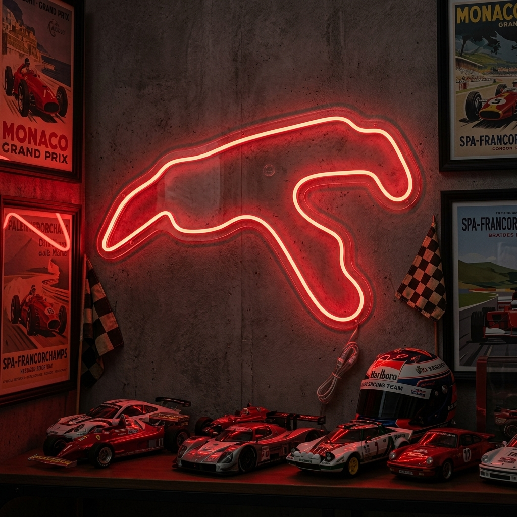 "Belgien F1 Strecke" Neonschrift