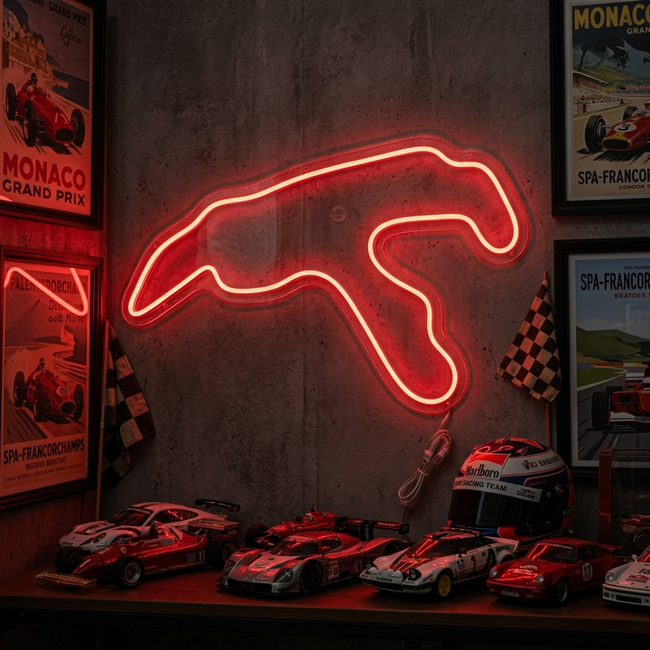 "Belgien F1 Strecke" Neonschrift