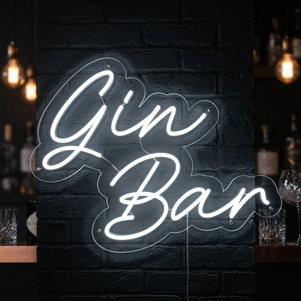 "Gin Bar" Neonschrift
