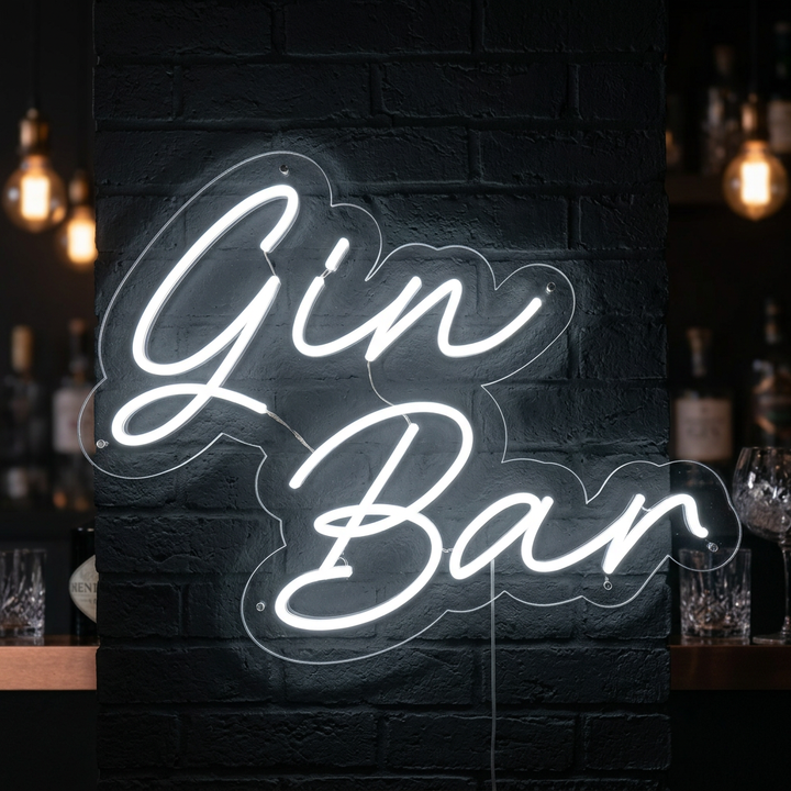 "Gin Bar" Neonschrift