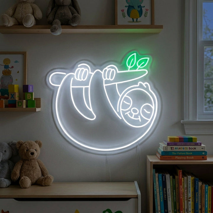 "Faultier" Neonschrift