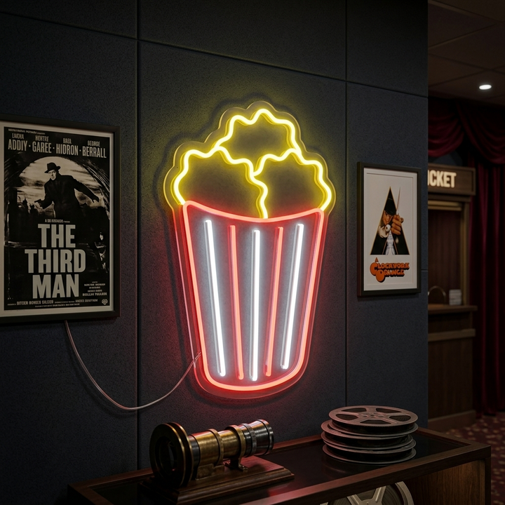 "Popcorn" Neonschrift