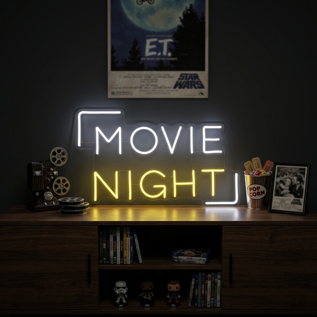 "Movie Night" Neonschrift