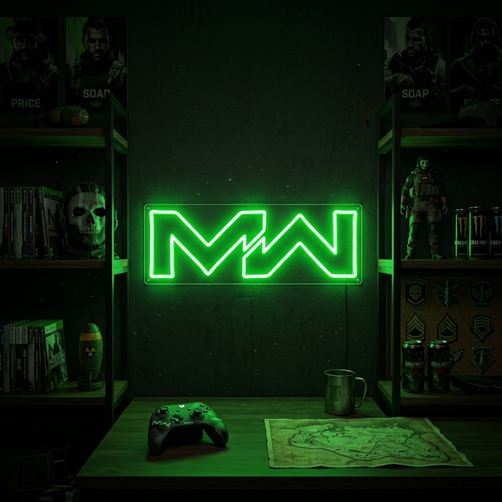 "Mw, Zimmerdekoration Für Spieler" Neonschrift