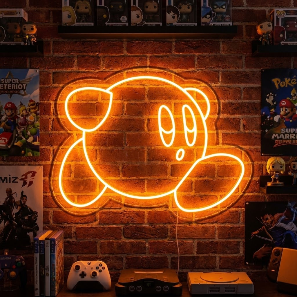 Runde Cartoon Figur Neonschild