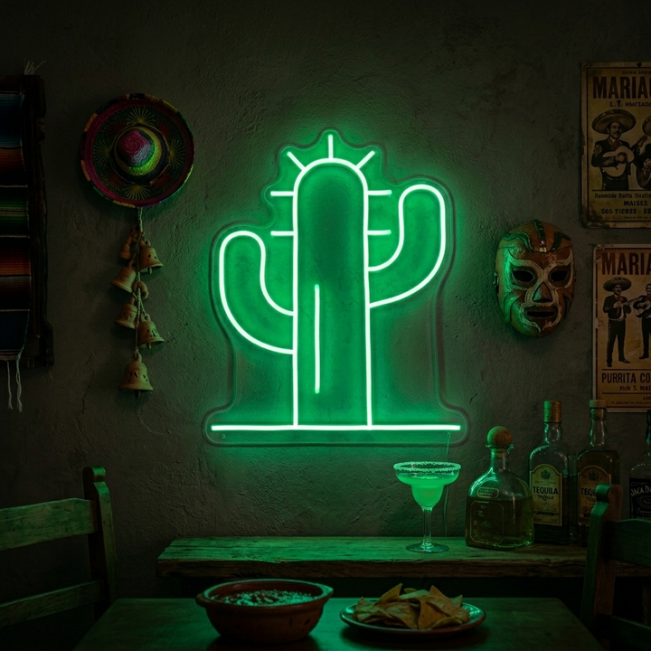 "Kaktus" Neonschrift
