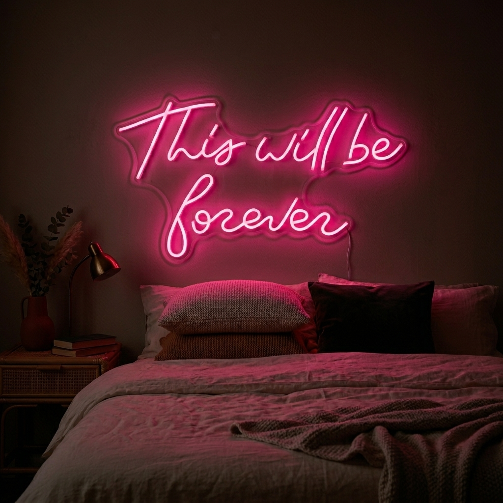 "This Will Be Forever" Neonschrift