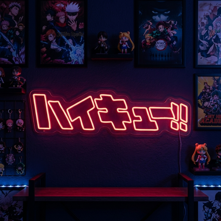"Haikyuu Heißblütige Jugend" Neonschrift