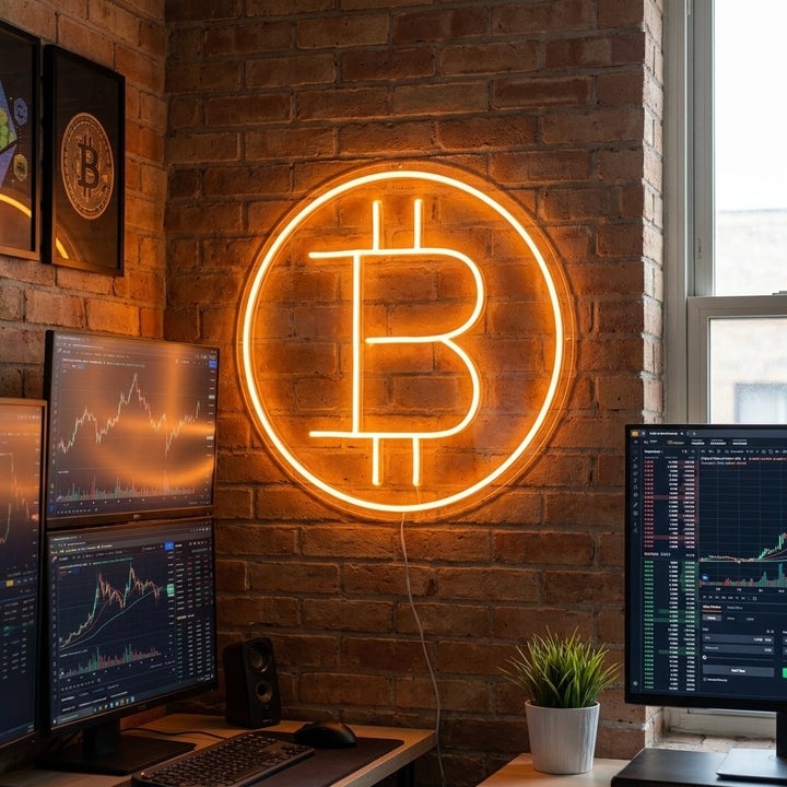 "Bitcoin" Neonschrift