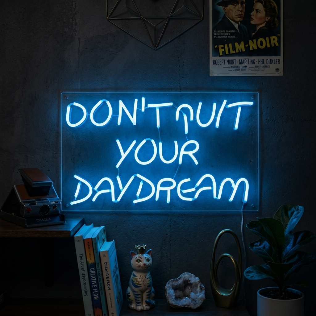 "Donot Quit Your Daydream" Neonschrift