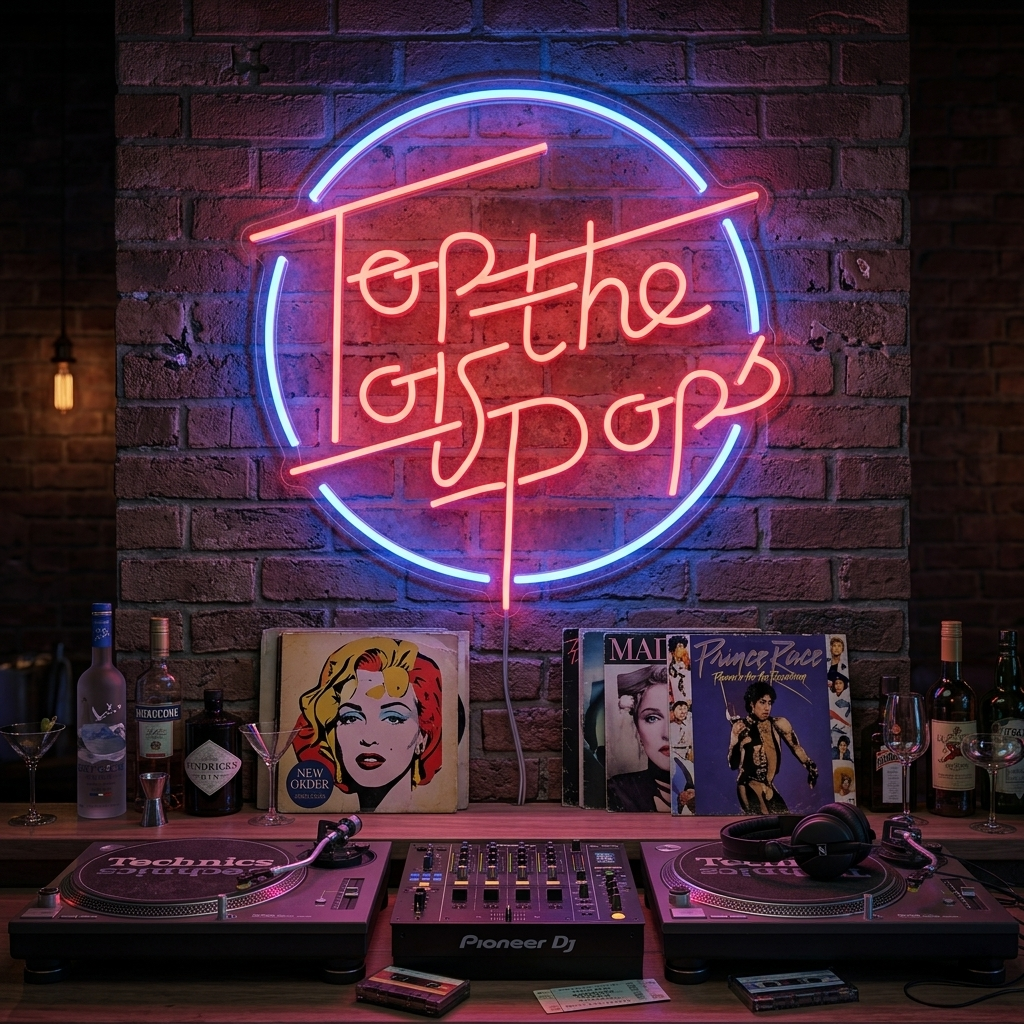 "Top of The Pops" Neonschrift