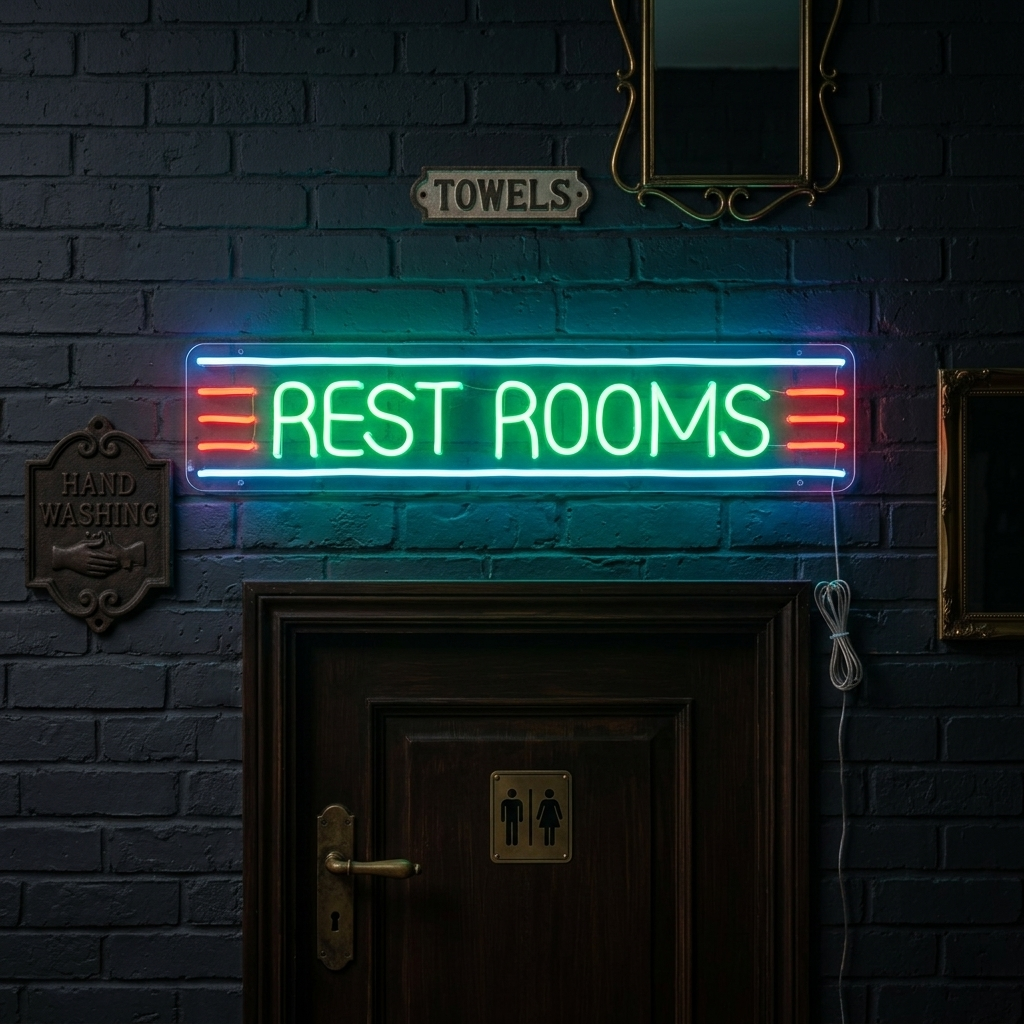 "Restroom" Neonschrift