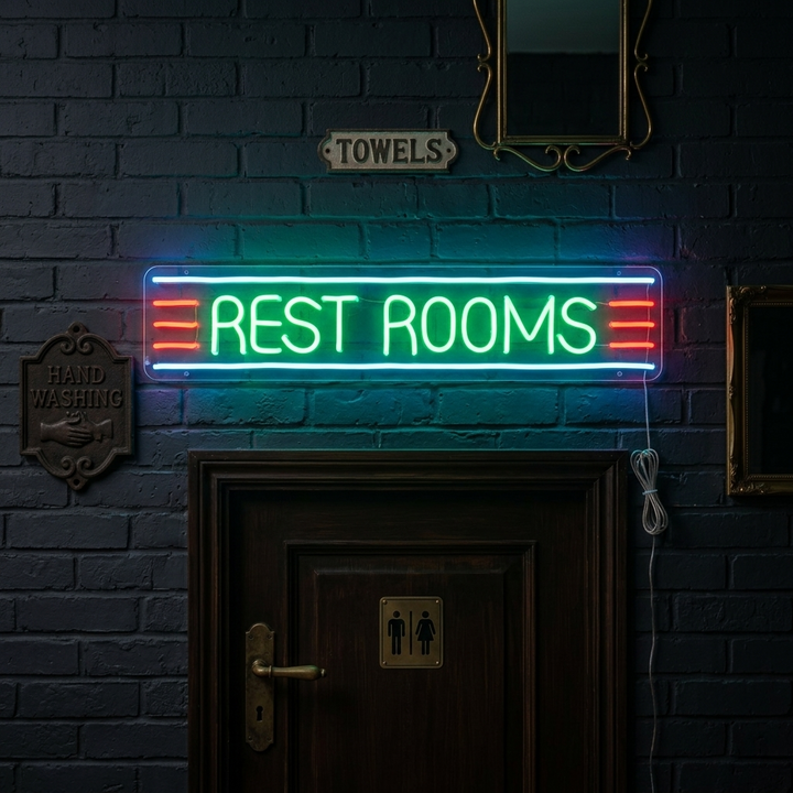 "Restroom" Neonschrift