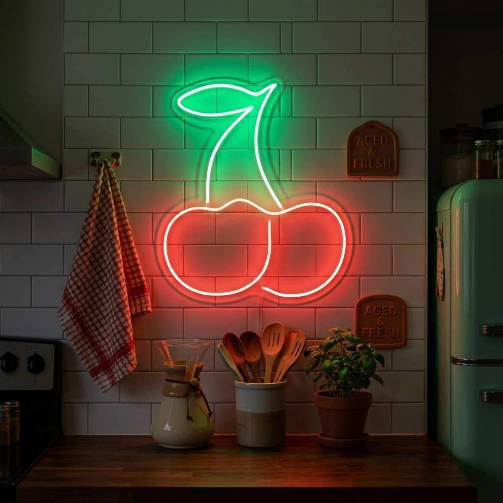 "Kirsche" Neonschrift