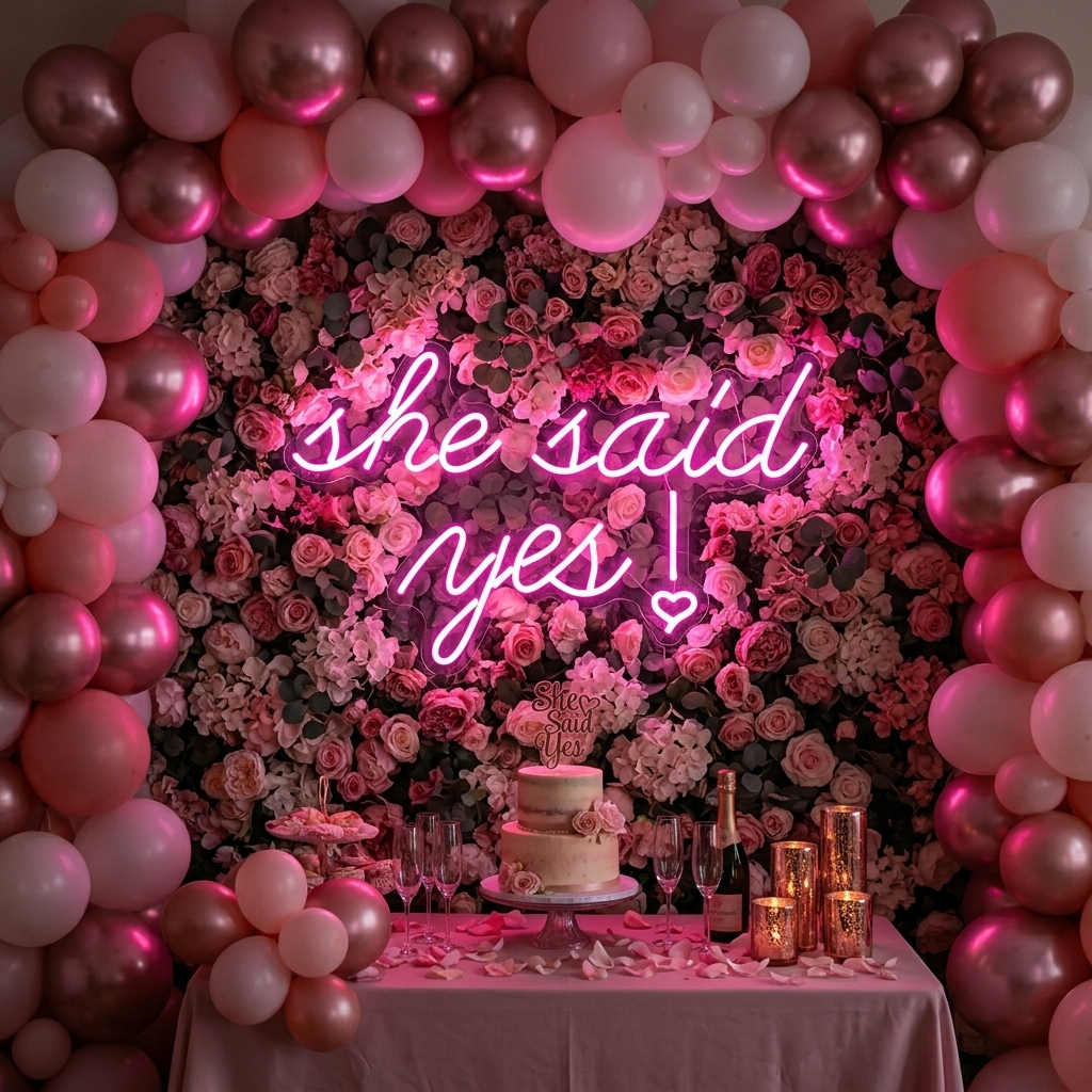 "She Said Yes" Neonschrift