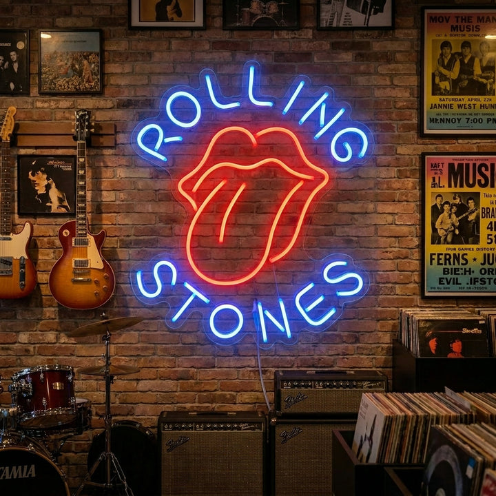 "Rolling Stones" Neonschrift