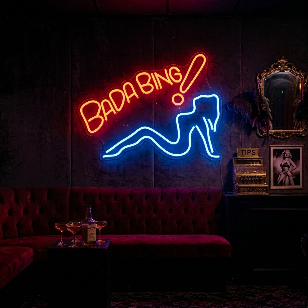 "Bada Bing" Neonschrift