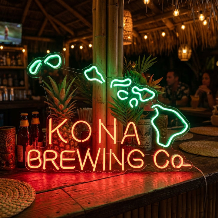 Kona Brewing Co Beer Neonschrift