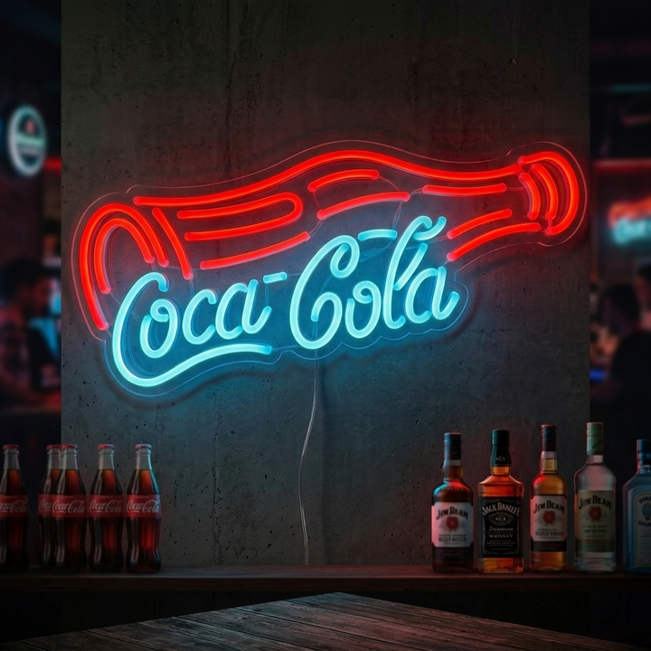 Coca Cola Bottle Neonschrift