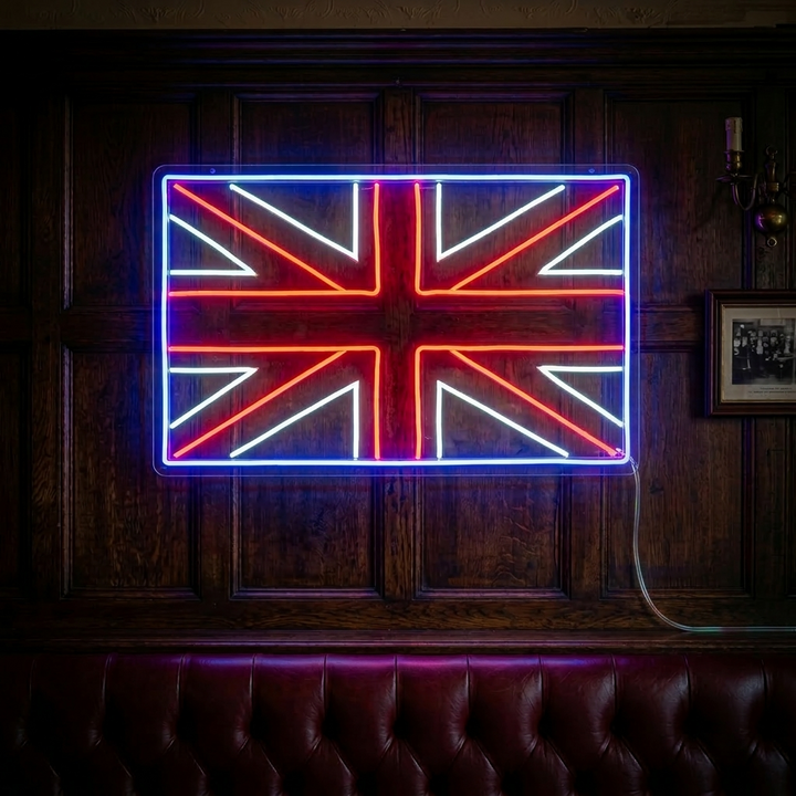 "Flagge Von Großbritannien" Neonschrift