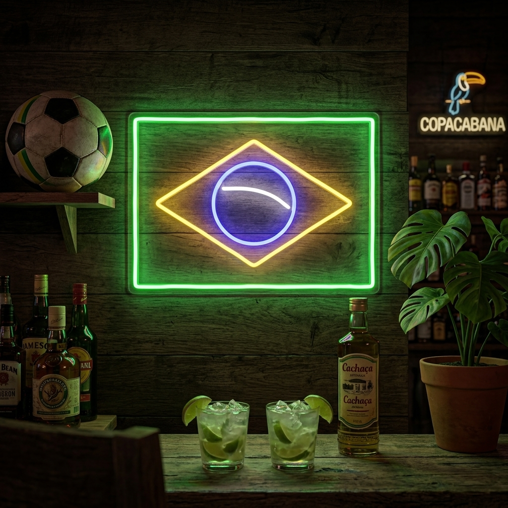 "Flagge Von Brasilien" Neonschrift