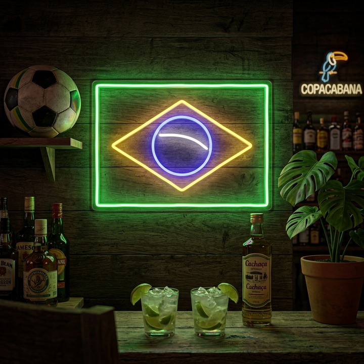 "Flagge Von Brasilien" Neonschrift