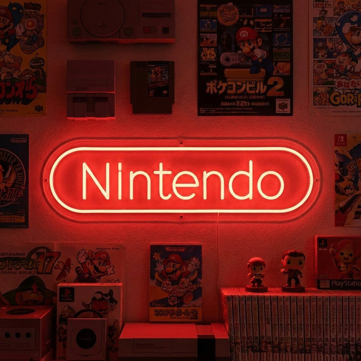 Retro Gaming Spielzimmer Motiv Neonschild