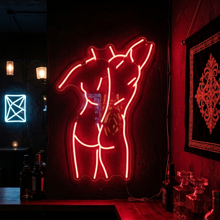 "Mann Körper" Neonschrift