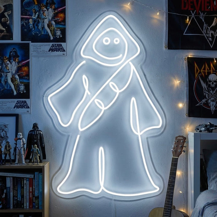 Wüsten-Sci-Fi Figur Neonschild