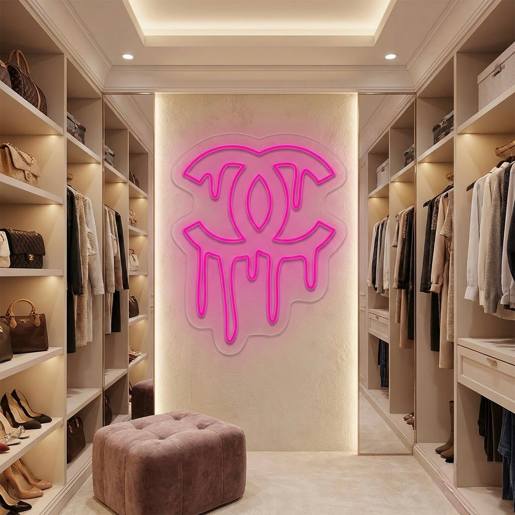 Luxury Double-Letter Drip Stil Neonschild