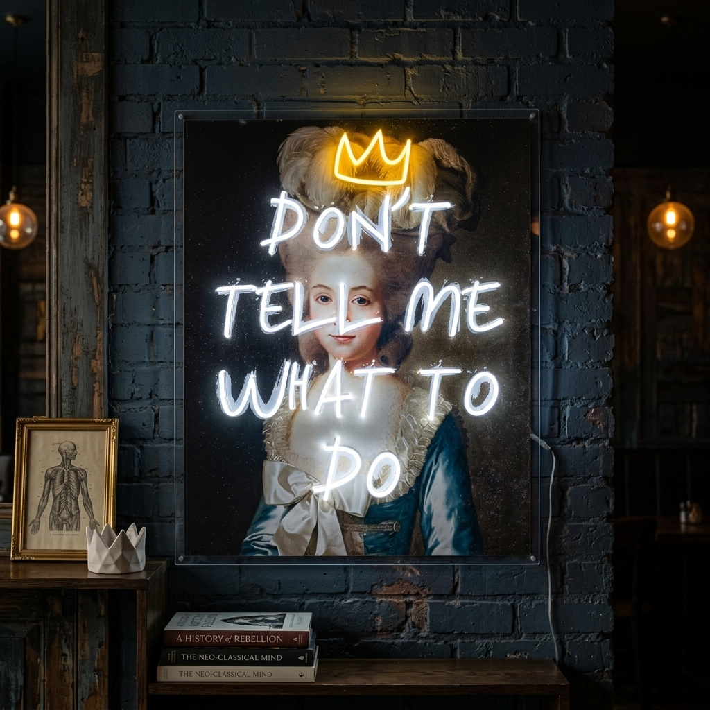 "Sag mir nicht, was ich tun soll" UV-bedruckt LED-Neonschild