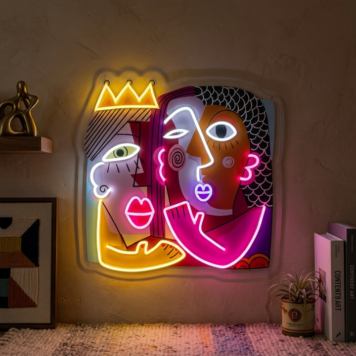 "Mann und Frau" UV-bedruckt LED-Neonschild