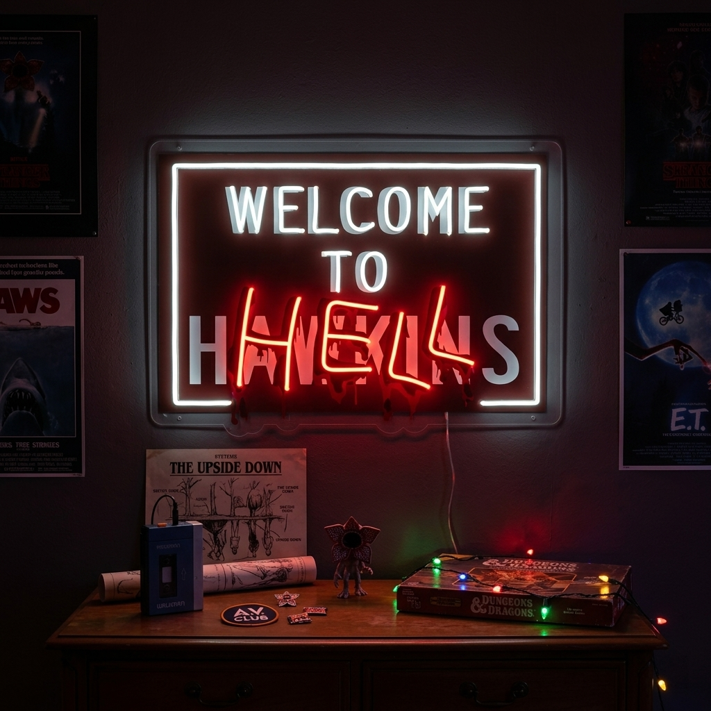 "Welcome To Hell" UV-bedruckt LED-Neonschild