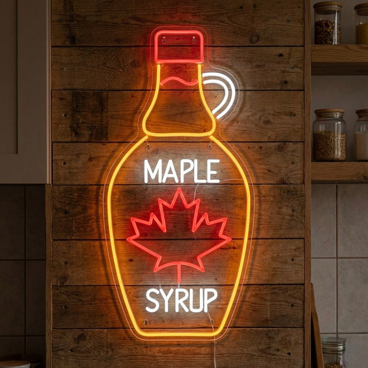 "Ahornsirup-Flasche" Neonschild