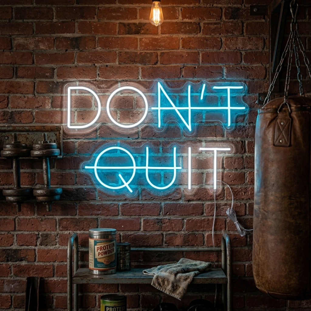 "Don't Quit Do It" Neonschild, Gym Leuchtreklame, Homegym Deko