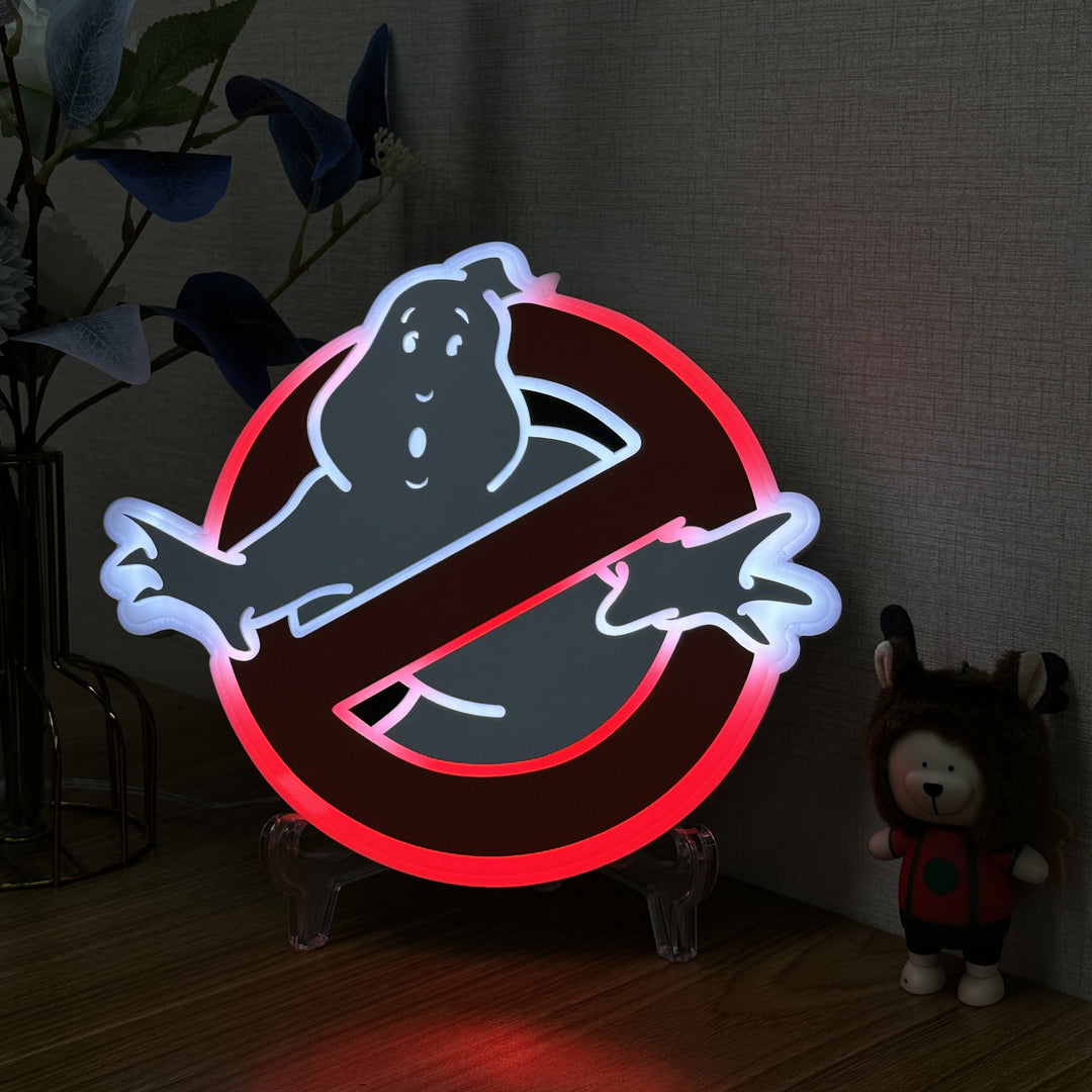 "Ghostbusters, Gefahren stoppen den Eintritt" Neon Like