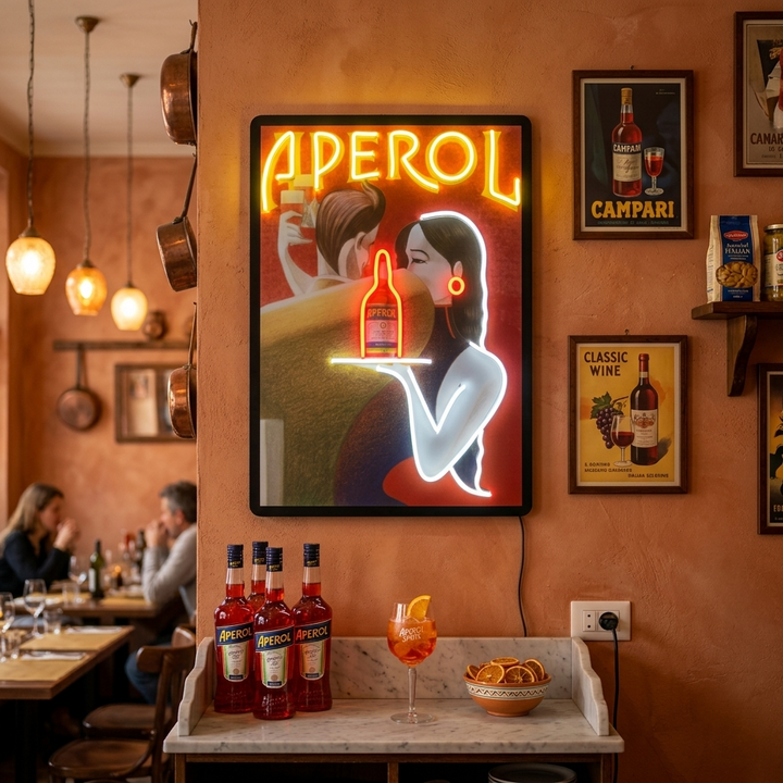 "Retro -Aperol -Poster" UV-bedruckt LED-Neonschild
