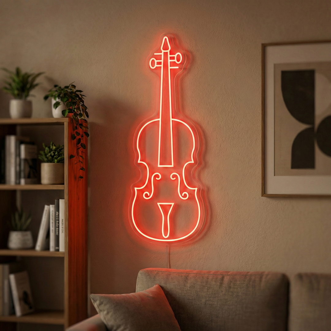 "Geige" Neonschild