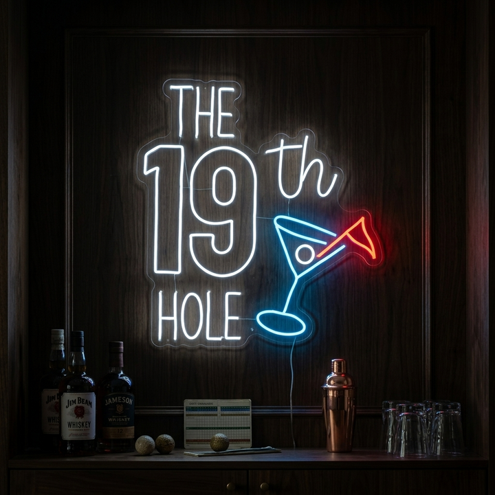 "The 19th Hole Golf" Neonschild