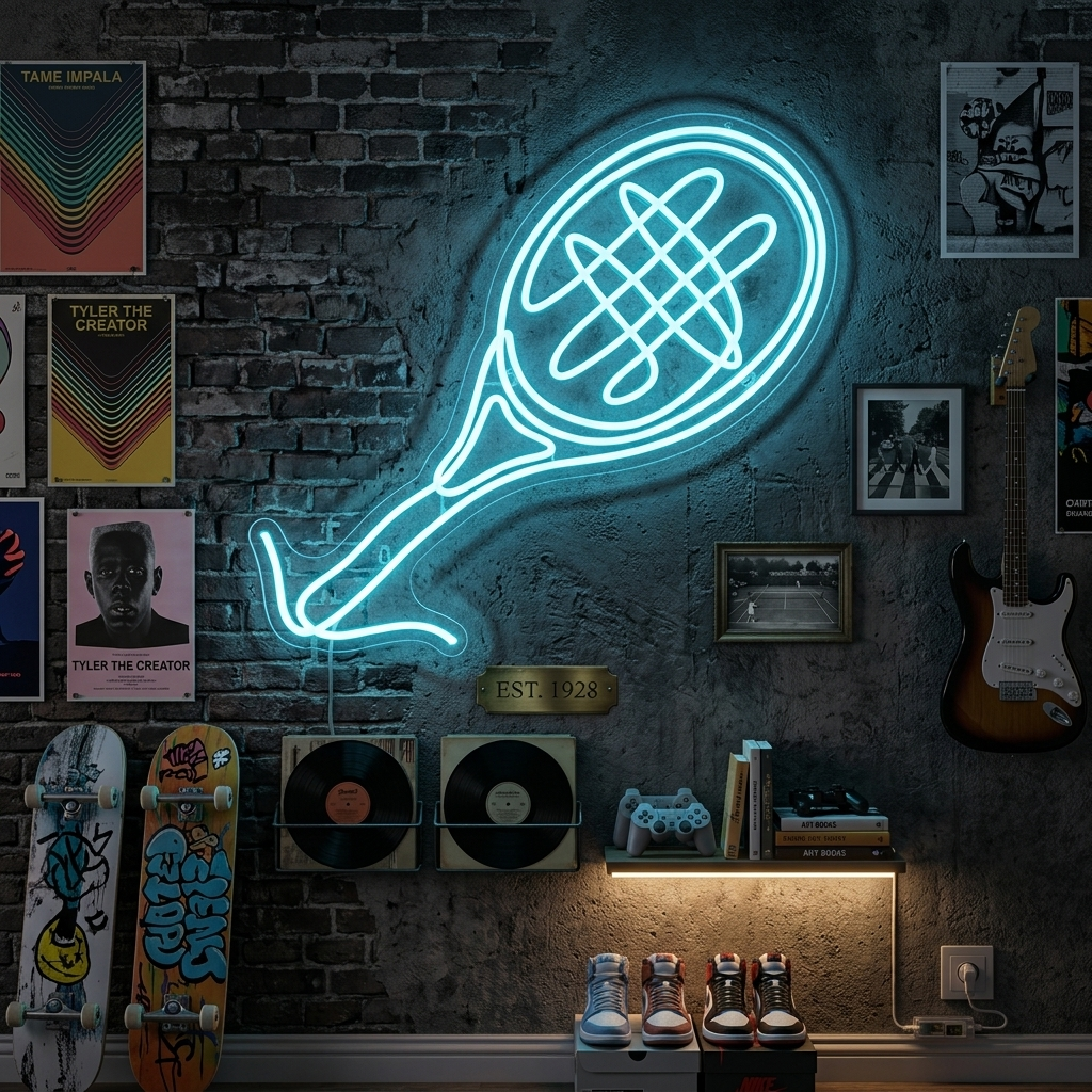 "Tennisschläger" Neonschild
