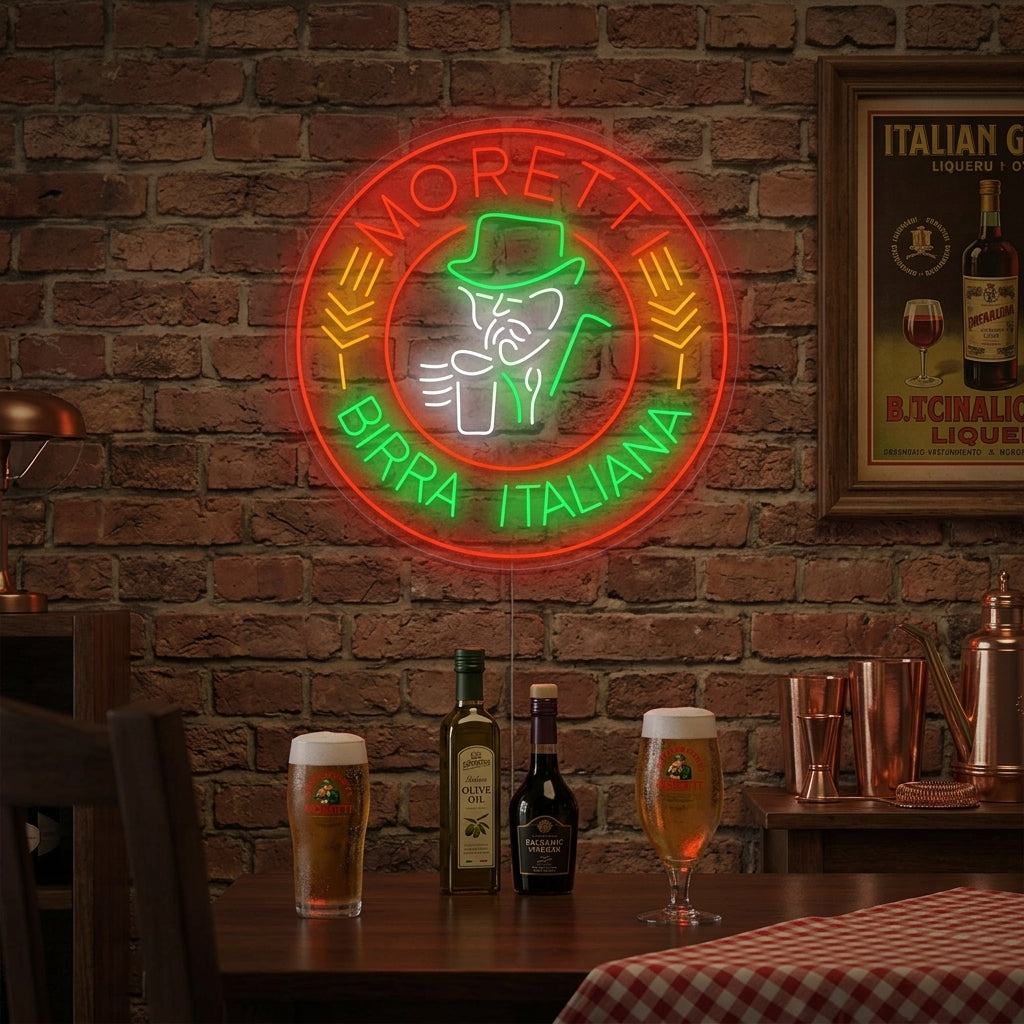 "Moretti Birra Italiana" Neonschild