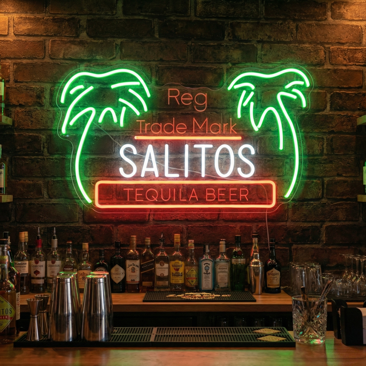 "Salitos-Palme" Neonschild
