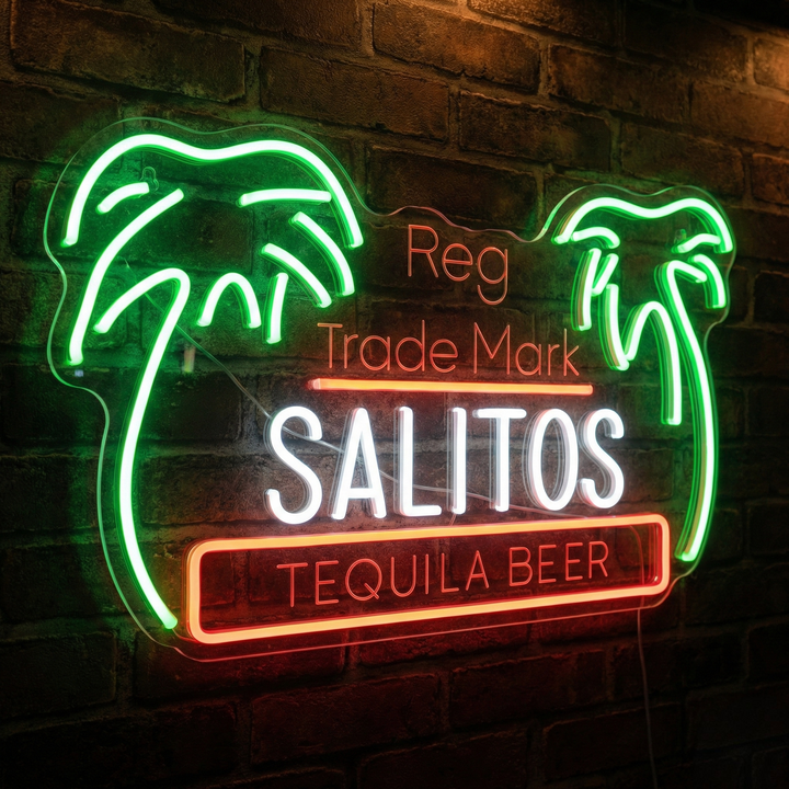 "Salitos-Palme" Neonschild