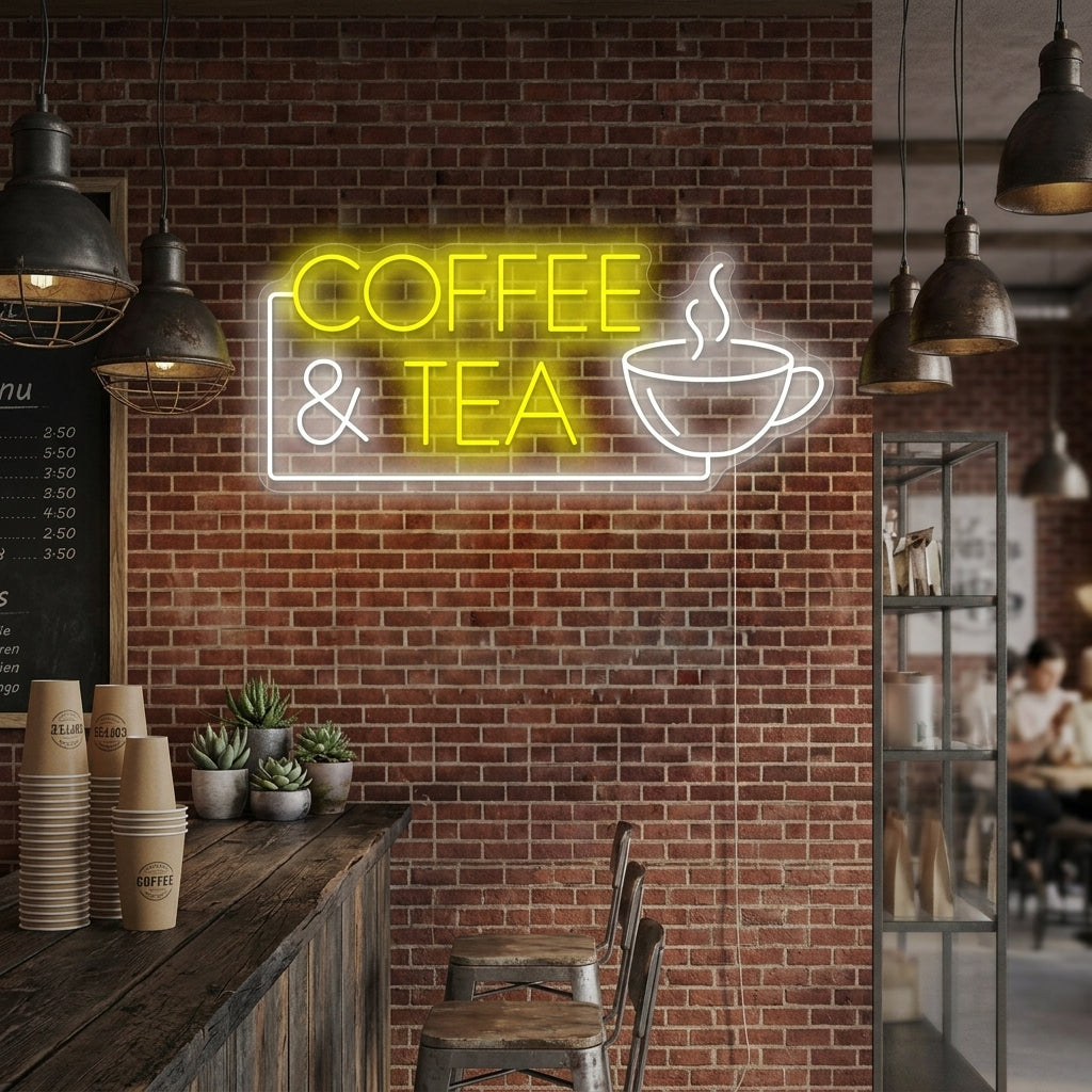 "Coffee & Tea" Neonschild