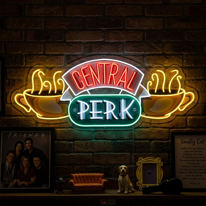TV-Serien Café Logo Stil Neonschild