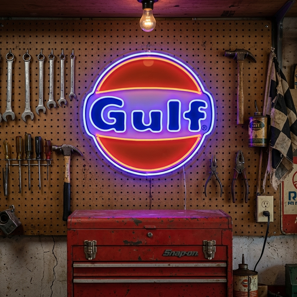 "Gulf" Neonschild
