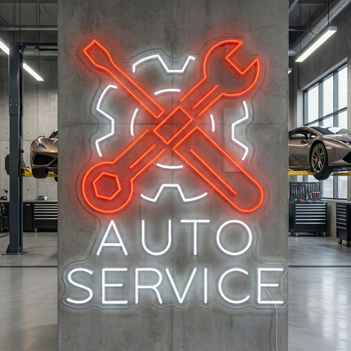 "Auto Service" Neonschild