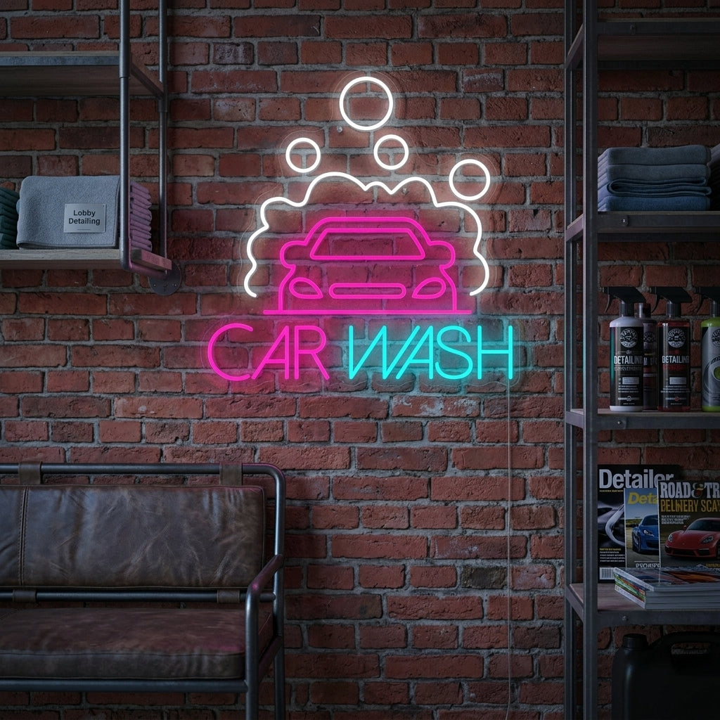 "Car Wash" Neonschild