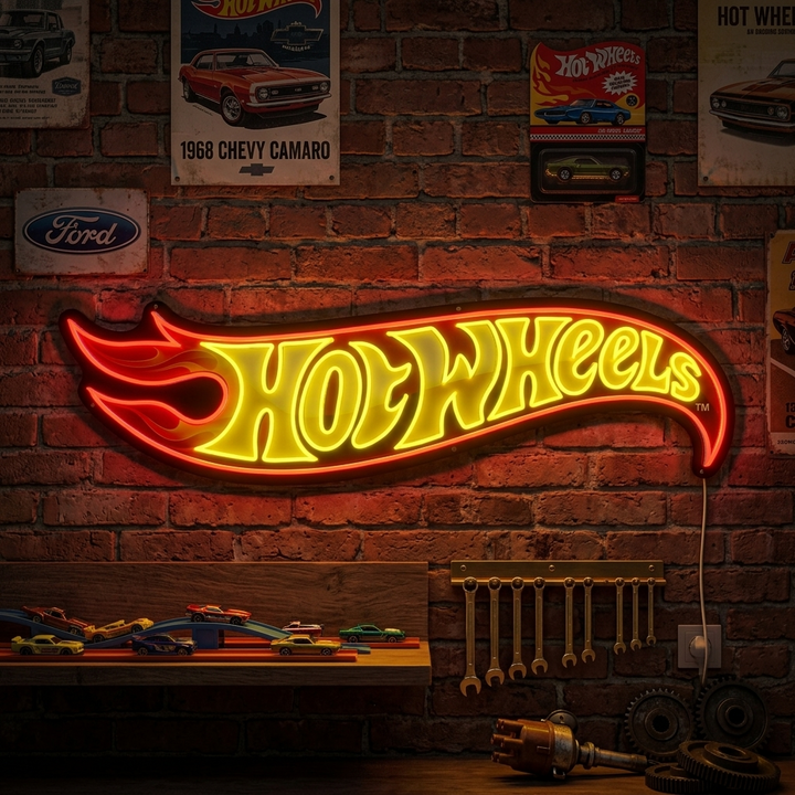 "Hot Wheels-Logo" Neonschild